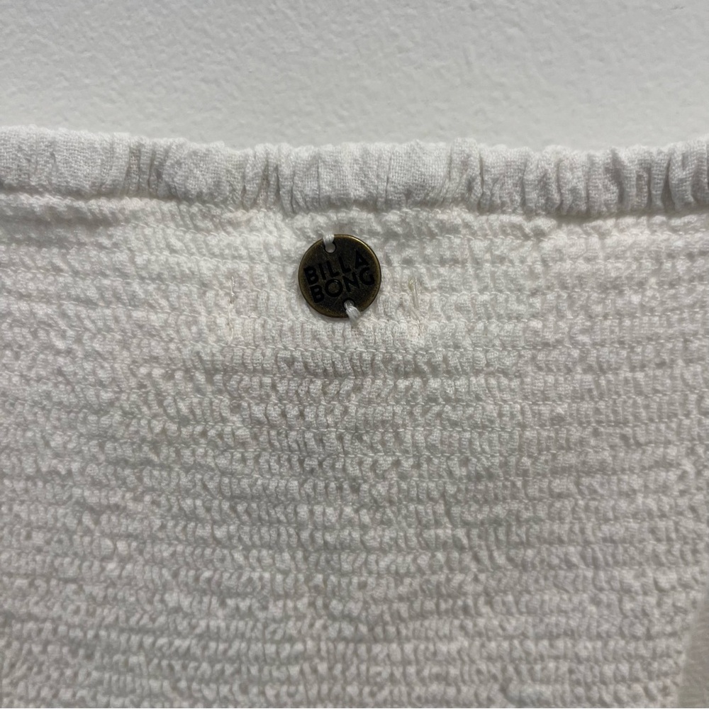 Billabong White Button Down Spaghetti Strap Cotto… - image 4